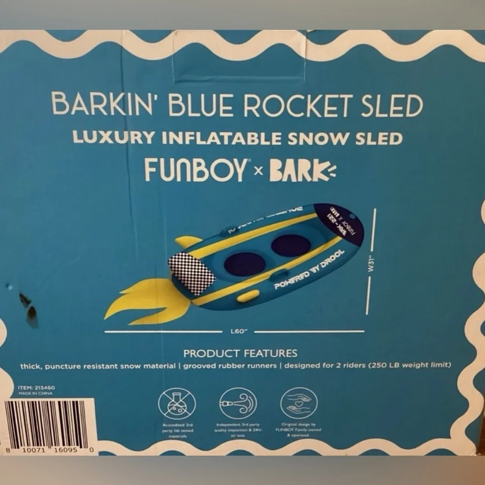 Bark Box Dog Sled!! NEW in box! 250 pound weight limit!!